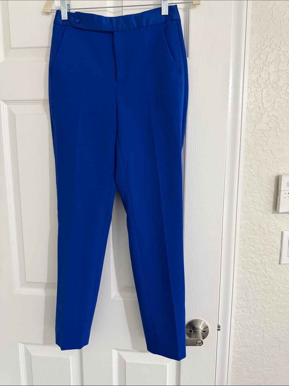 Zara Cobalt Blue Cropped Tailored Ankle Trousers